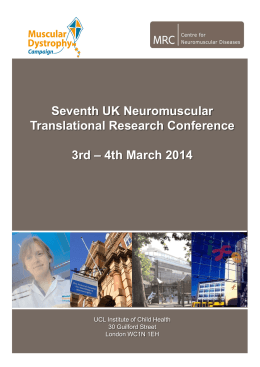 Conference brochure - Queen Square Centre for Neuromuscular
