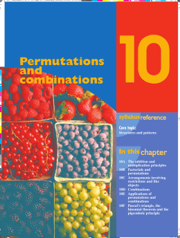 Chapter 10: Permutations and combinations