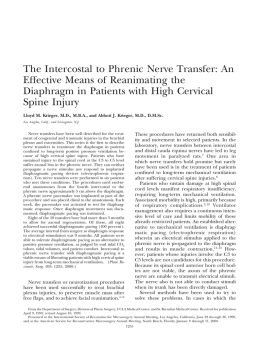 The Intercostal to Phrenic Nerve Transfer: An Effective Means of