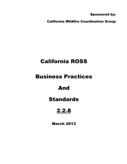 ROSS Business Practices and Standards