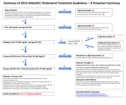 Summary of 2013 AHA/ACC Cholesterol Treatment Guidelines – A
