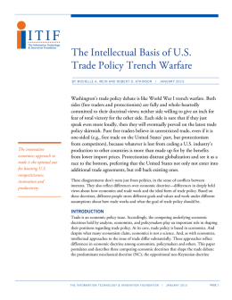The Intellectual Basis of US Trade Policy Trench Warfare
