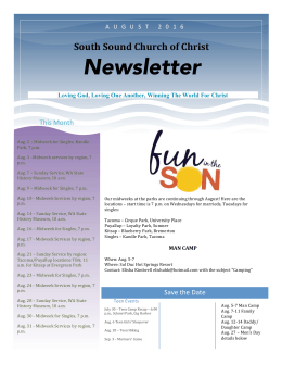 Newsletter - South Sound Church of Christ