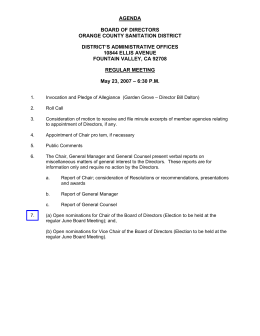 05-23-2007 Board Meeting Agenda