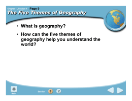 How can the five themes of geography help you understand the world?