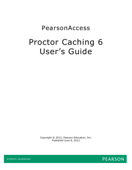 Proctor Caching User`s Guide