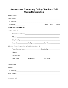 2016-17 Medical Information Form
