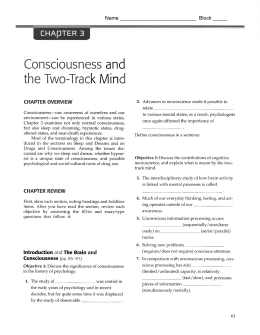 Consciousness and the Two