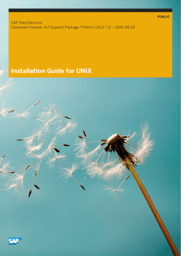Installation Guide for UNIX