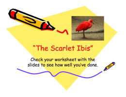 The Scarlet Ibis”