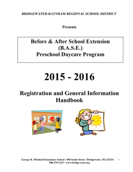 BASE Preschool Daycare Program General Information