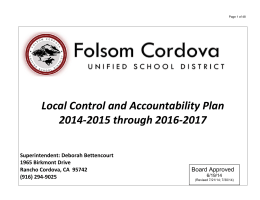 Folsom Cordova Unified School District 2014