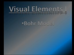 •Bohr Model