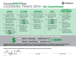 SuccessRIGHTNow LICENSING TRACK 2014 – My Commitment