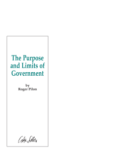 The Purpose and Limits of Government