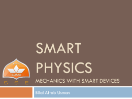 SMART PHYSICS – Mechanics with Smart Devices