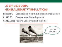 29 CFR 1910 OSHA General Industry Regulations
