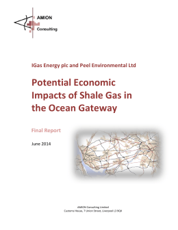 Potential Economic Impacts of Shale Gas in the Ocean Gateway