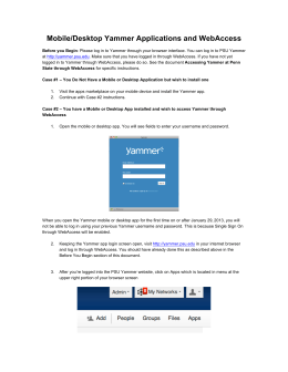 Mobile-Desktop Yammer Applications and WebAccess
