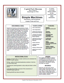 Simple Machines: Teacher`s Guide