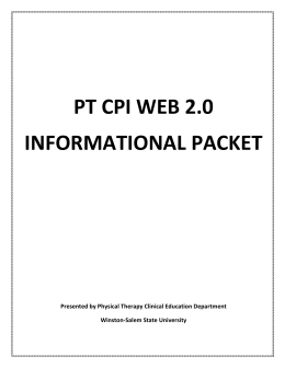 pt cpi web 2.0 informational packet - Winston