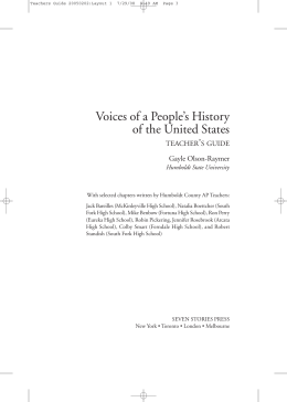 Voices of a People`s History of the United States