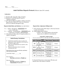 Adult Full-Dose Heparin Protocol (Effective June 2011