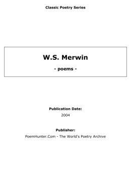 WS Merwin - poems