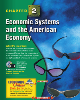Chapter 2: Economic Systems and the American Economy