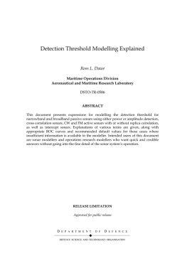 Detection Threshold Modelling Explained