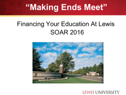 Financing Your Education At Lewis