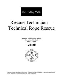 Rescue Technician-Technical Rope Rescue (2015)