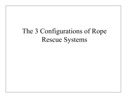 The Three Configurations of Rope Rescue Systems Presentation
