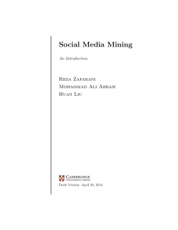Social Media Mining: An Introduction