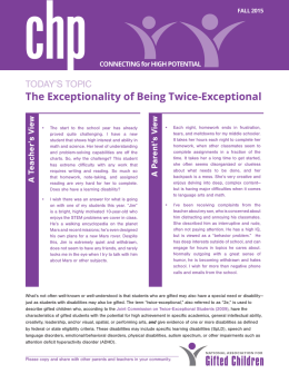 The Exceptionality of Being Twice-Exceptional