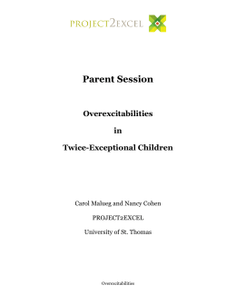 Parent Session - University of St. Thomas