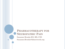 Pharmacotherapy for Neuropathic Pain