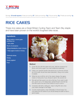 rice cakes - Cyclingteam Join