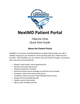 NextMD Patient Portal