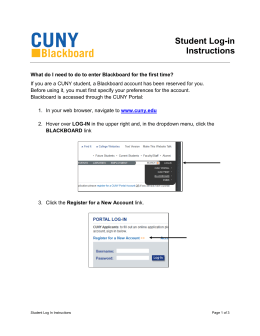 Student Log-in Instructions