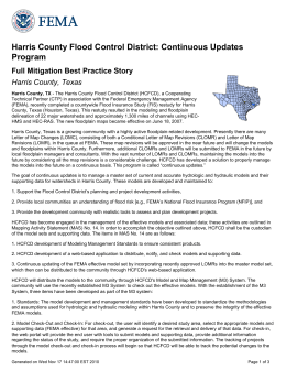 Harris County Flood Control District: Continuous Updates Program