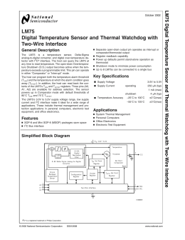 LM75 Digital Temperature Sensor and Thermal Watchdog with Two