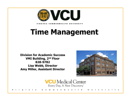 Time Management - Division for Academic Success