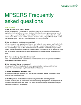 Frequently asked questions for MPSERS members