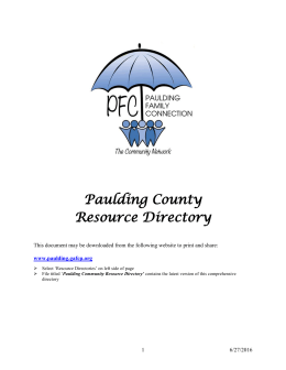 Paulding County Resource Guide - Chattahoochee Technical College