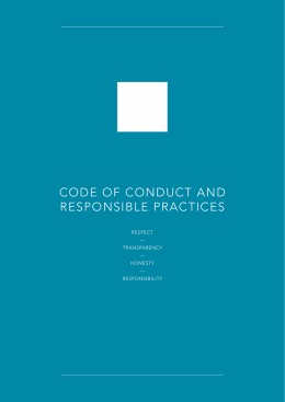 Code of Conduct and Responsible Practices