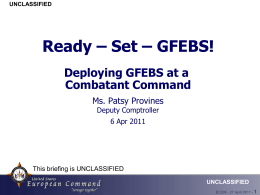 Ready – Set – GFEBS!