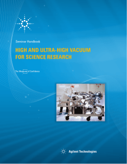 high and ultra-high vacuum for science research
