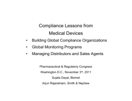 Compliance Lessons from Medical Devices