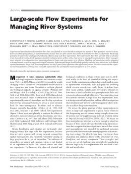 Large-scale Flow Experiments for Managing River Systems